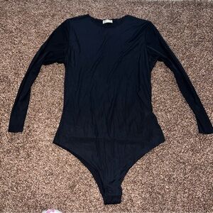 Free People Black Bodysuit